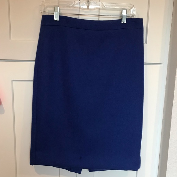 J.Crew no. 2 Wool Pencil Skirt, Royal Blue, Size 4 - Picture 4 of 5